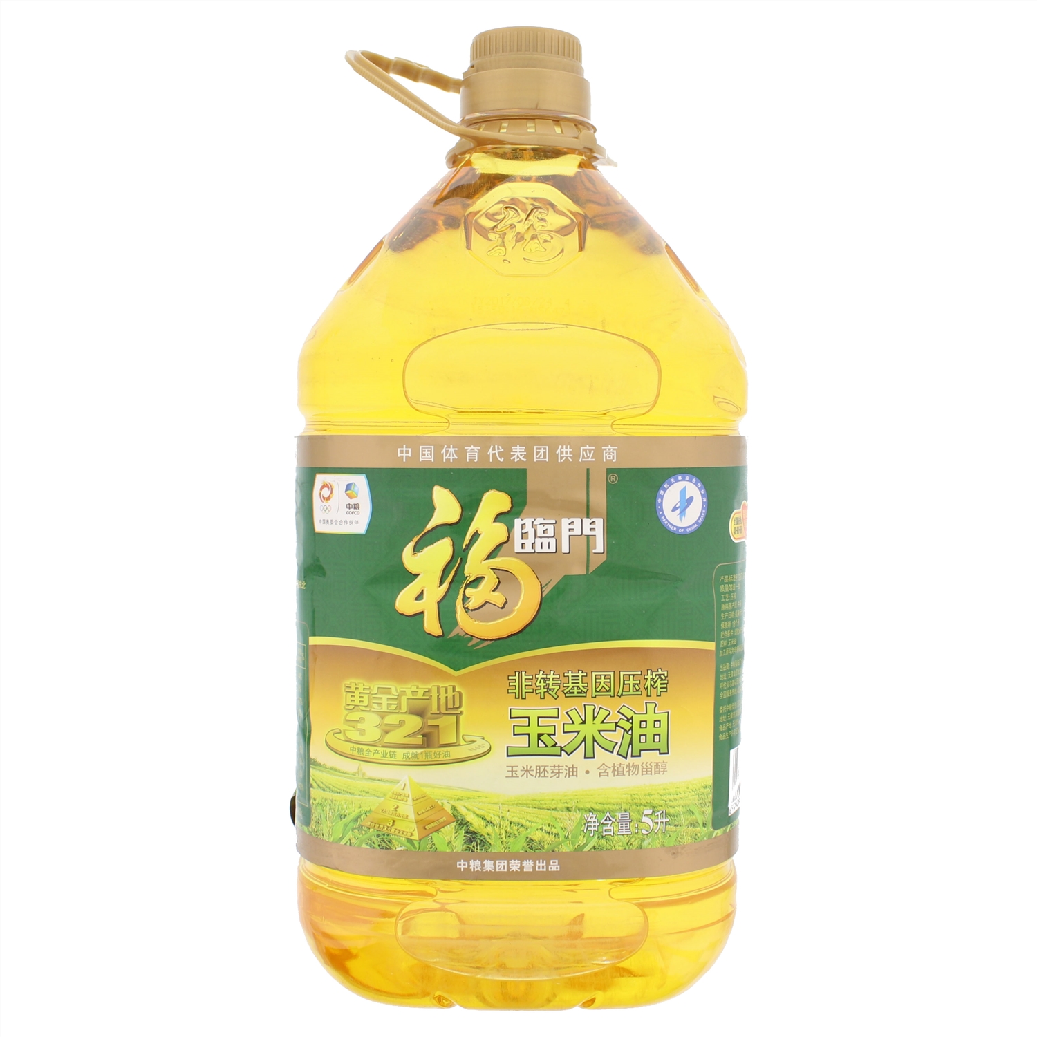 福临门非转基因压榨玉米油5L