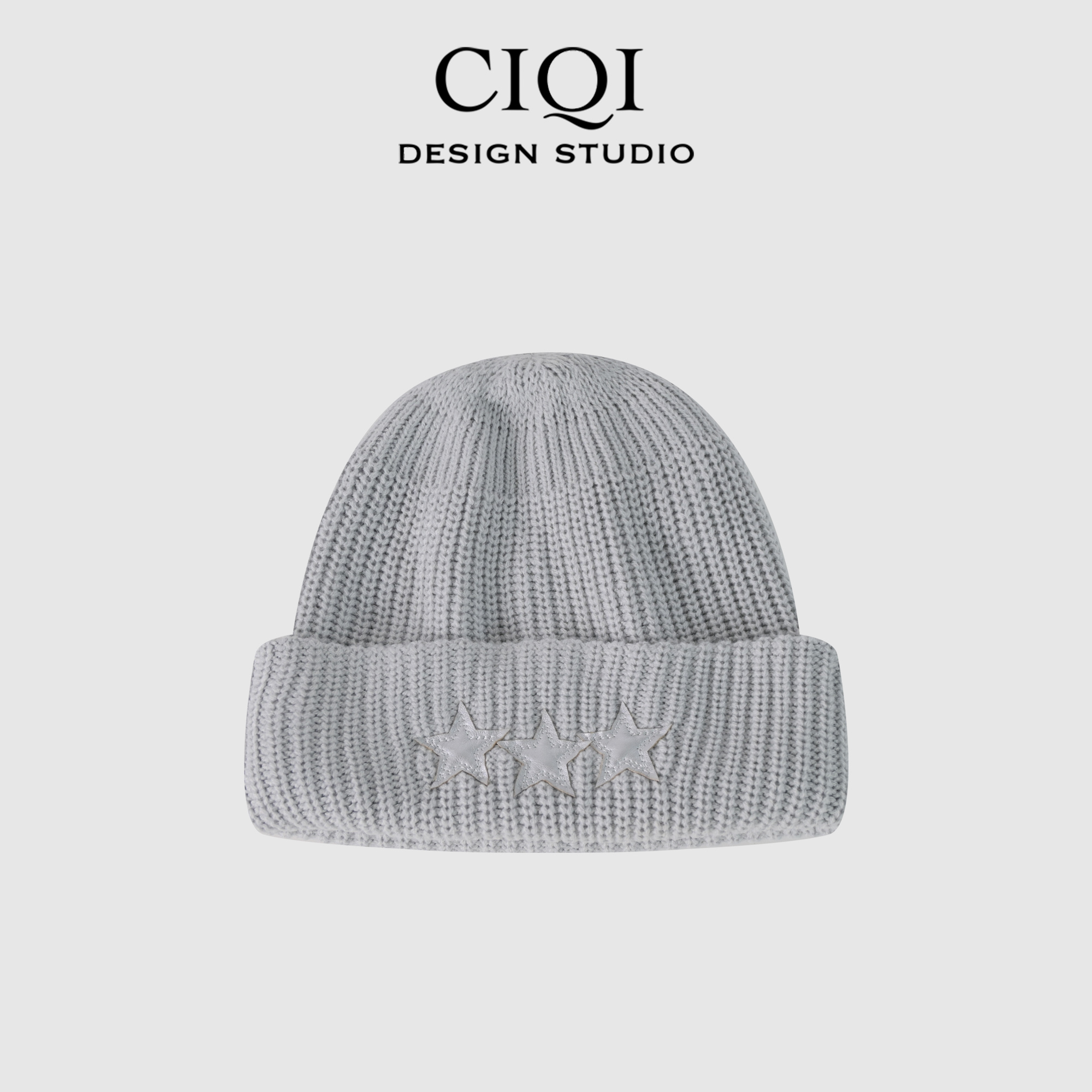 CIQI STUDIO 秋冬轻奢百搭五角星装饰街头休闲女包头帽257075