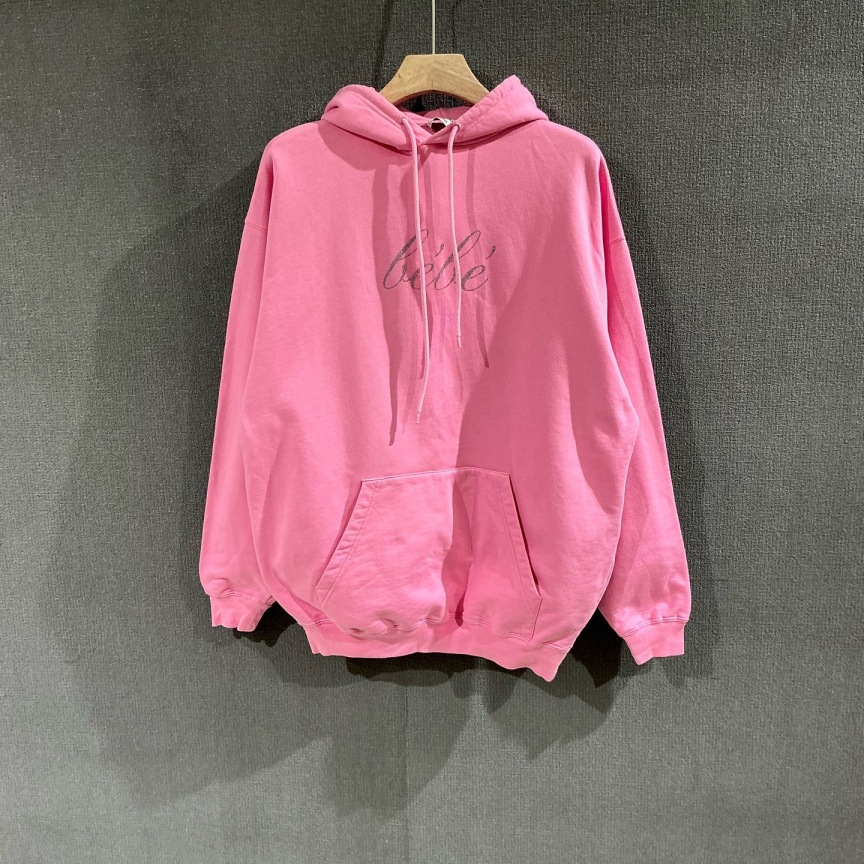 未使用 Balenciaga/巴黎世家 （pm）BeBe水钻帽衫卫衣 xs码/5173