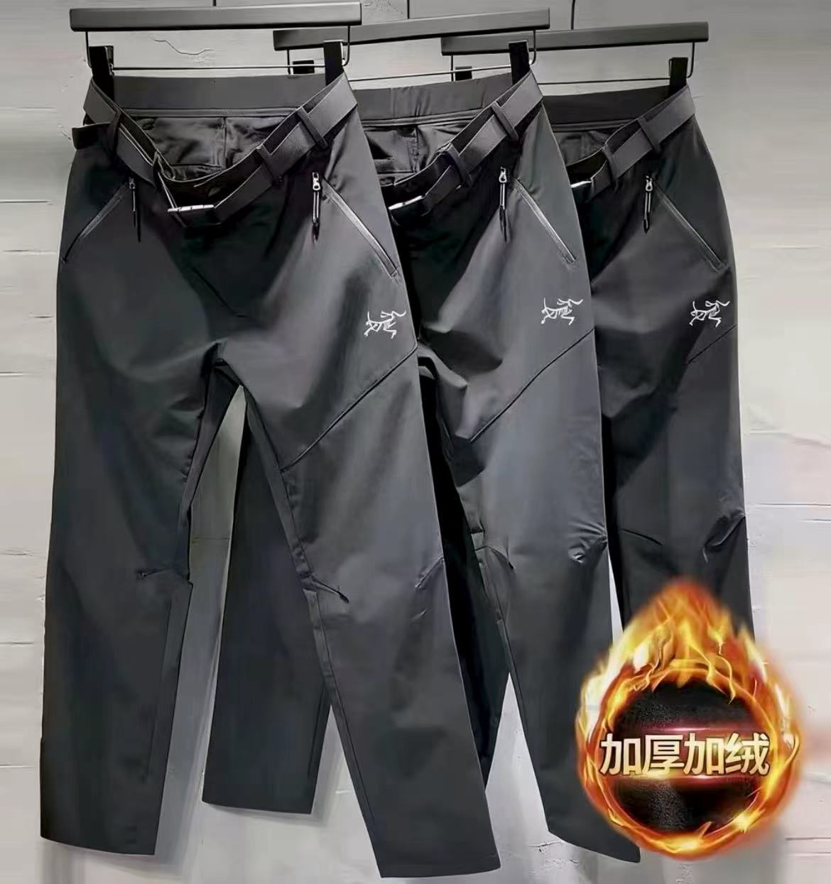 【奥莱撤柜 刺绣款】乌！软壳户外秋冬款冲锋裤直筒百搭防风666