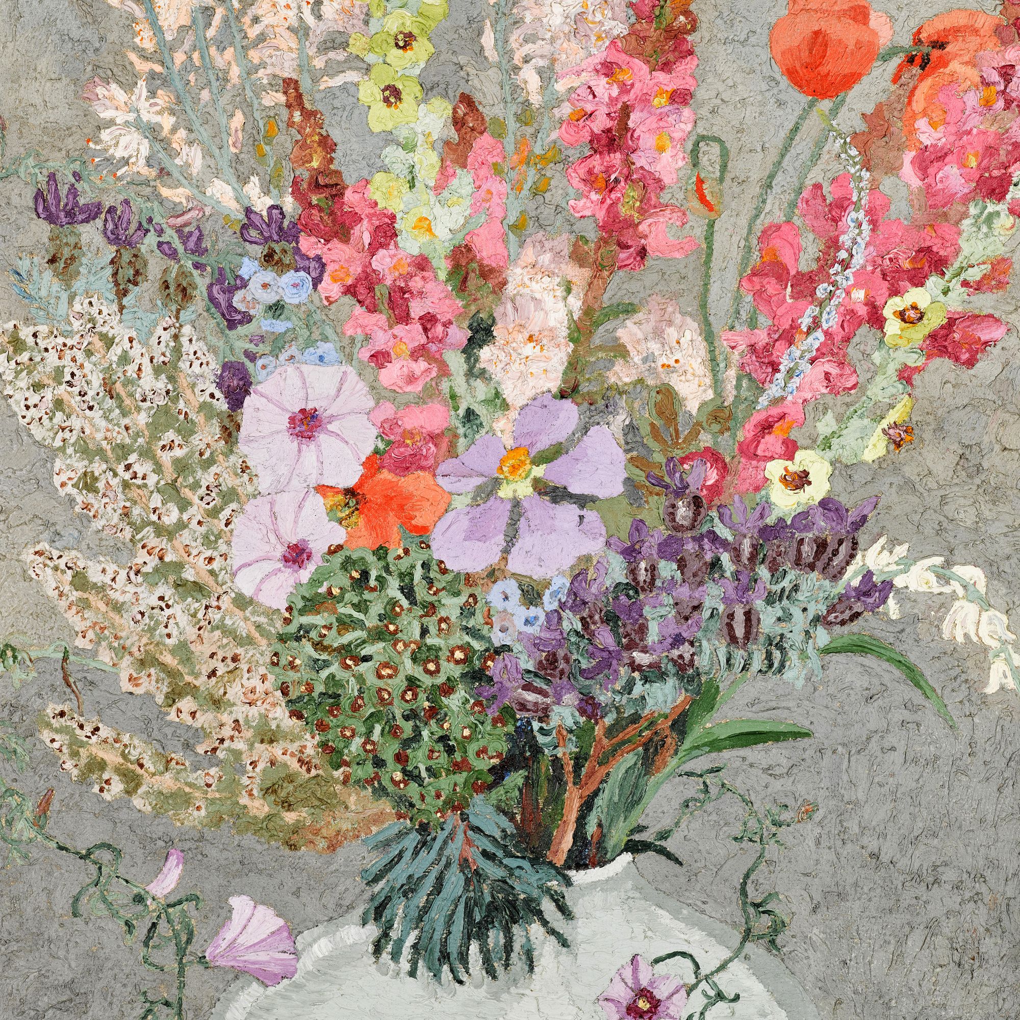 百花争艳-原创100%水煮羊毛新中式复古方巾