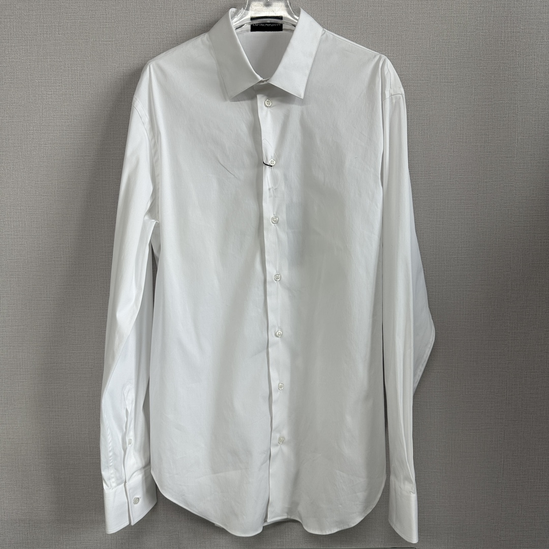 未使用 GIORGIO ARMANI/阿玛尼 阿玛尼男士白色领纯白衬衫127014