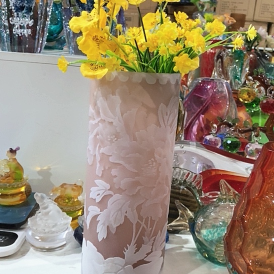 无铅玻璃花瓶高30厘米口径10厘米