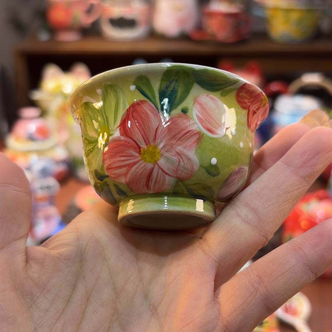 摆件景德镇手绘高温釉下彩陶瓷茶具