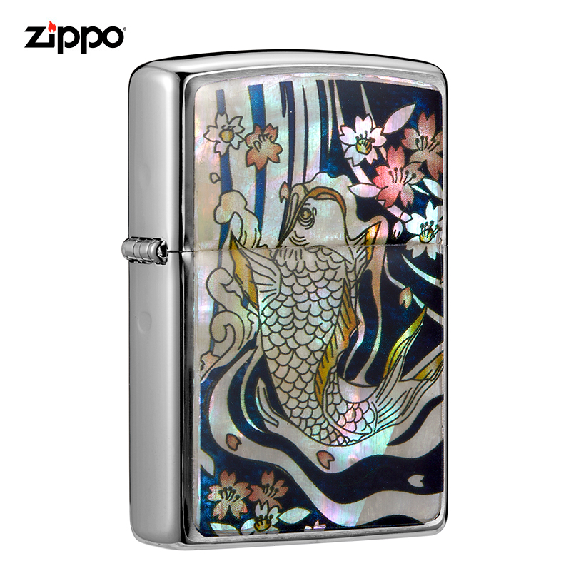 ZIPPO之宝正品新泻锦鲤防风煤油打火机生日礼物送男友
