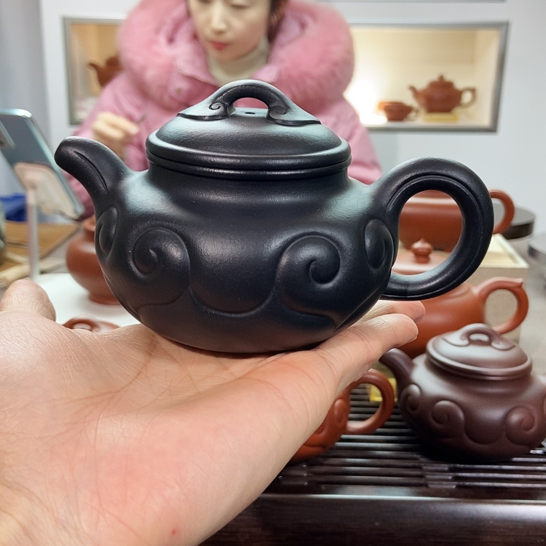 茶壶紫砂紫泥捂灰260cc