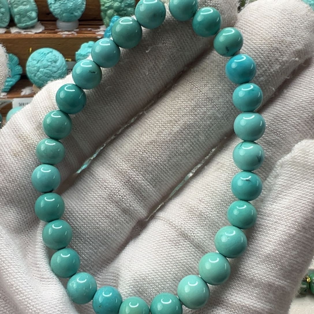 绿松石圆珠手串未镶嵌