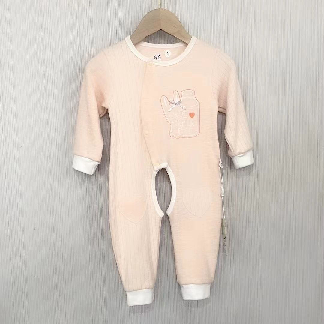 春秋哈衣爬服新生儿连体衣爬爬服开裆幼儿连体衣