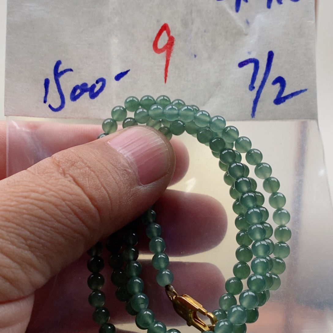 定制翡翠未镶嵌翡翠珠链