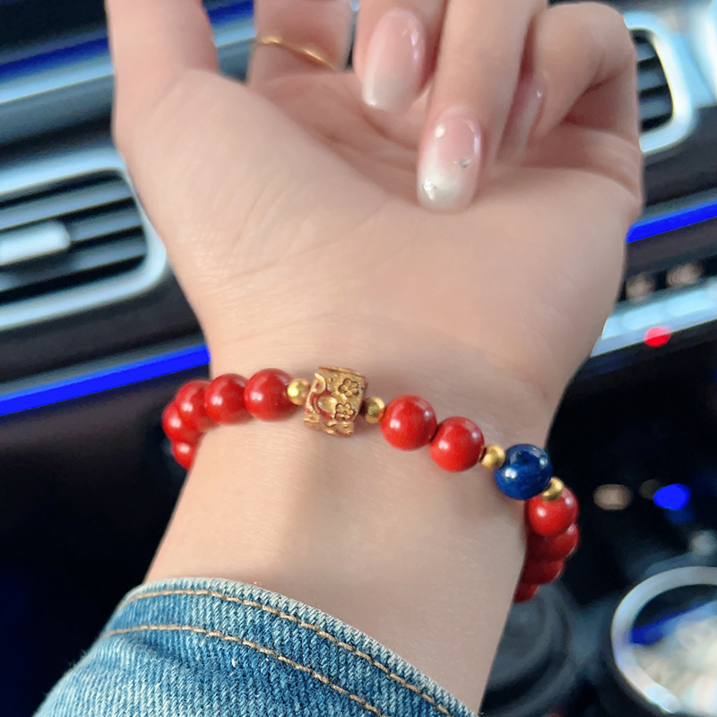 含辰砂工艺品高品质朱砂手串时尚中国风手链男女同款手链