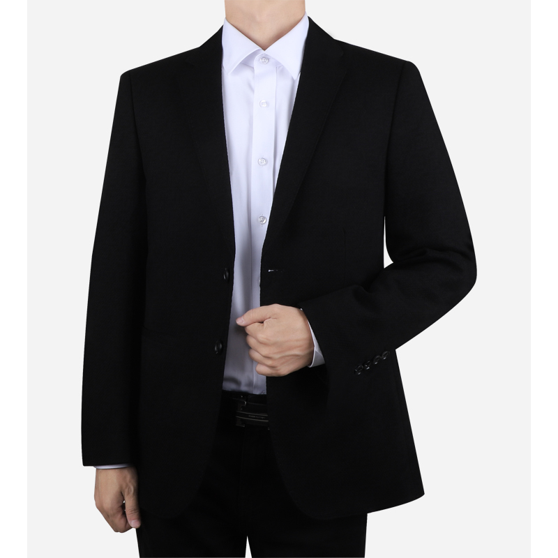 秋季不褪色西服上装微胖男生西服商务正装韩版男装小西装秋冬黑色