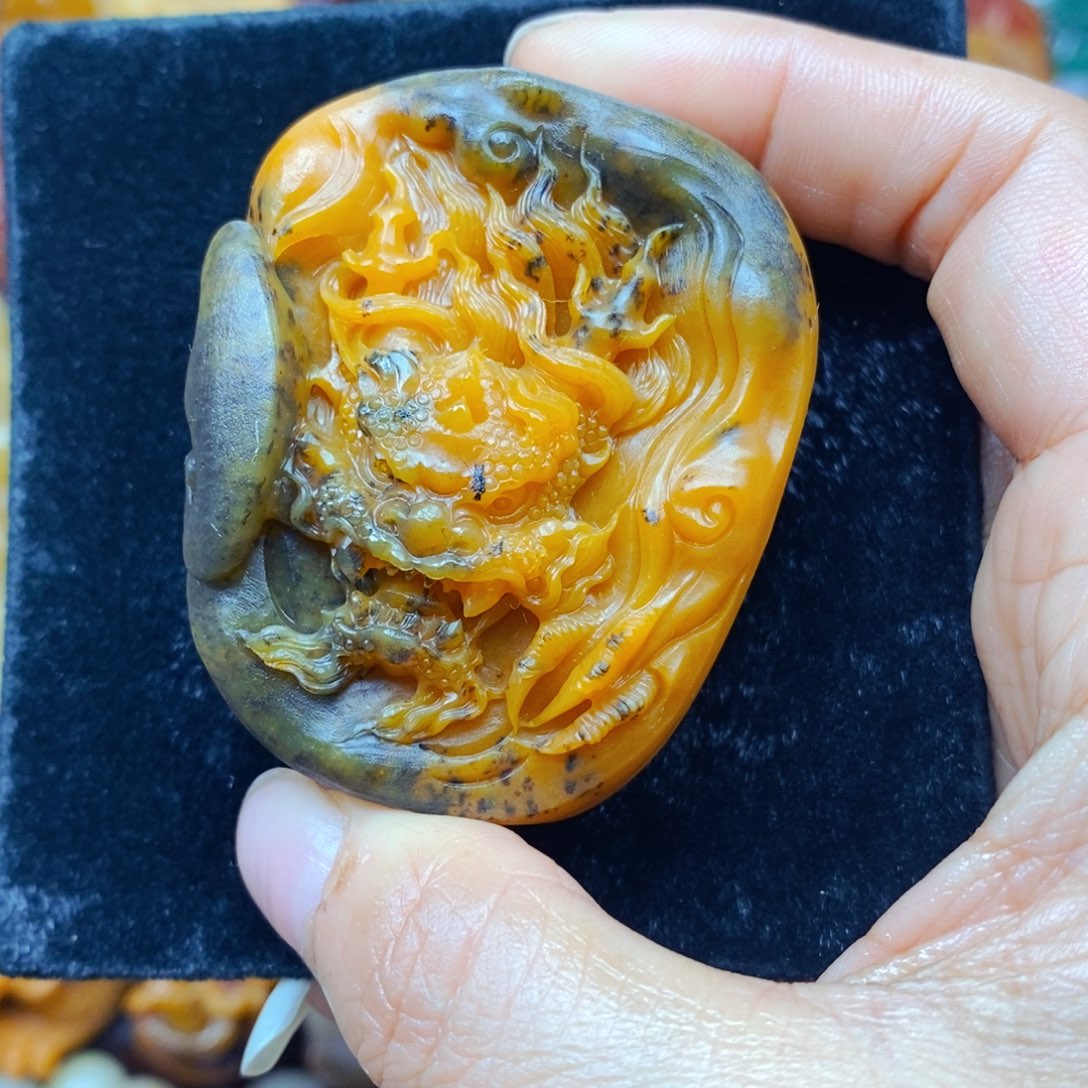 石英质玉（黄龙玉）未镶嵌颈饰