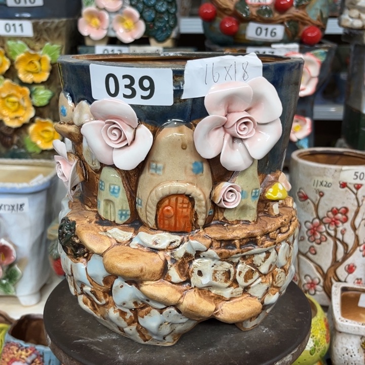 紫砂花盆粗陶材质多肉花盆