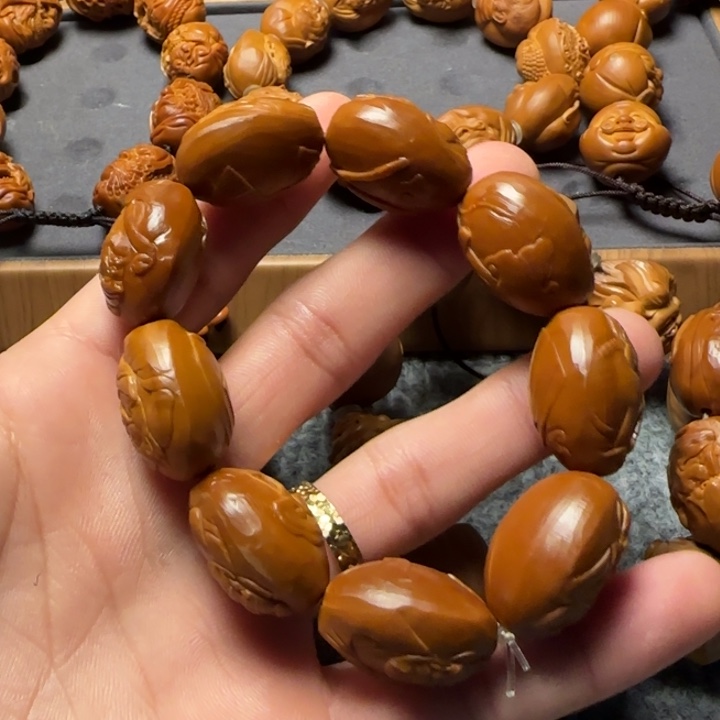 大***龙橄榄核手串/手链浮雕