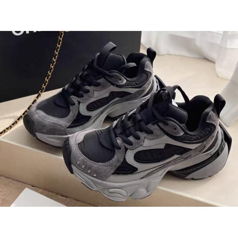 欧货 真皮厚底松糕鞋系带休闲运动鞋老爹鞋0725