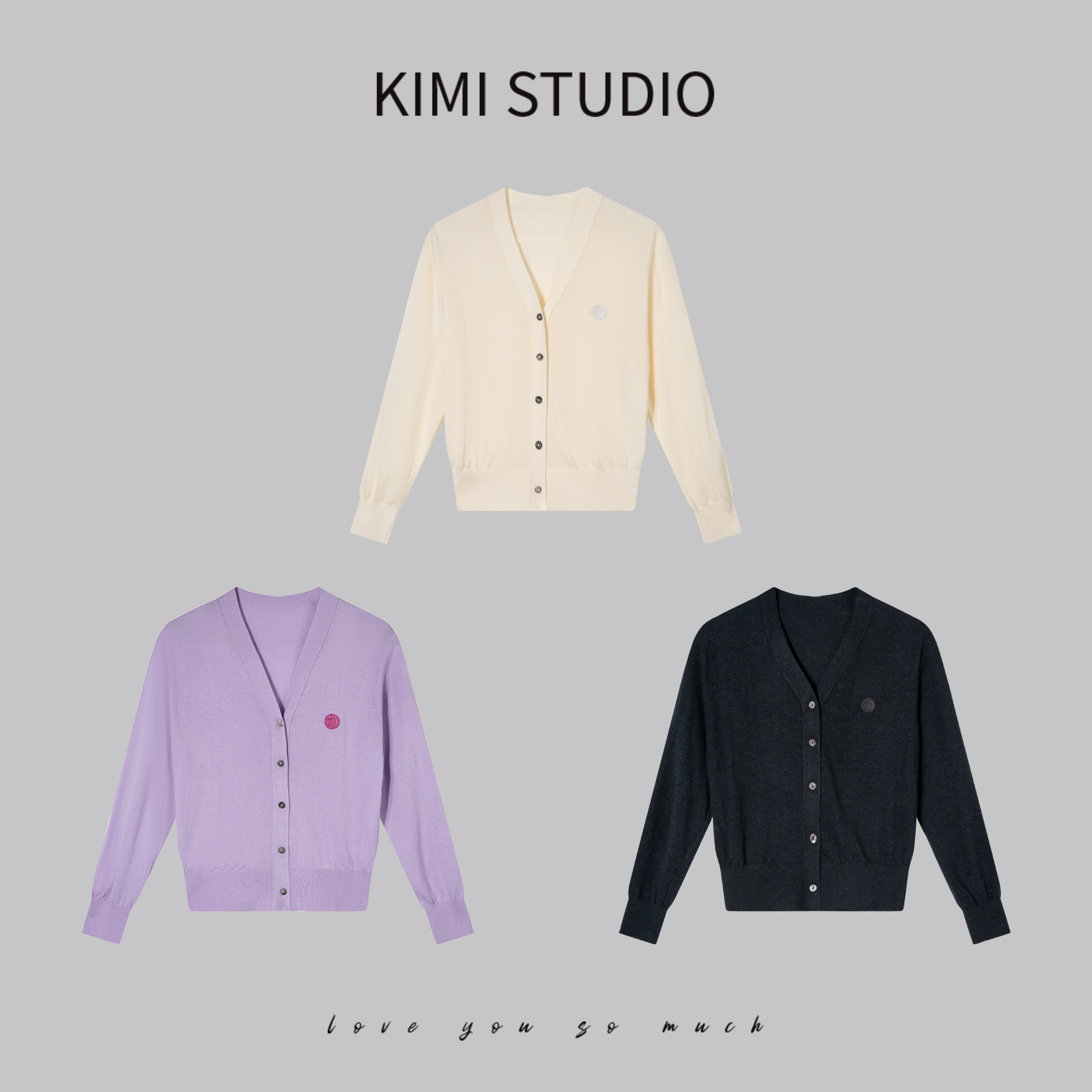 SS251273   春夏细针刺绣V领空调开衫