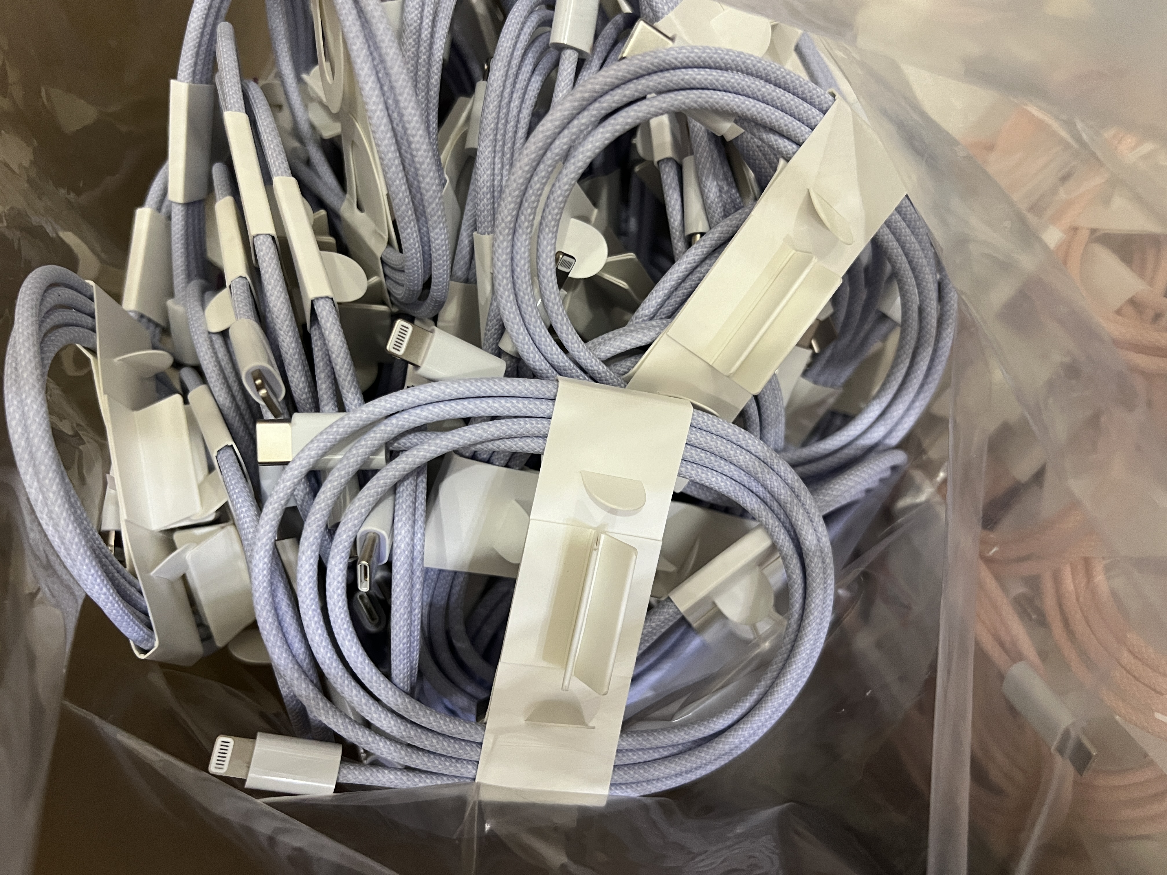 99新 Apple/苹果 原装C-L数据线快充编织线散装拆机正品散装