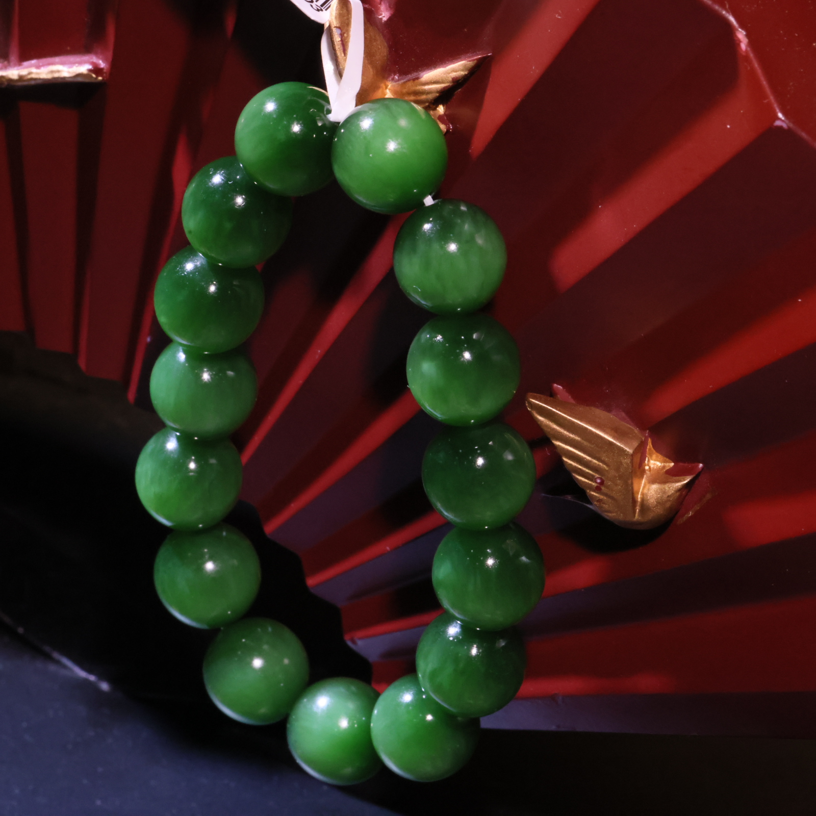 【新疆马爷珠宝】碧玉卡13.5手串-fkst22600840003