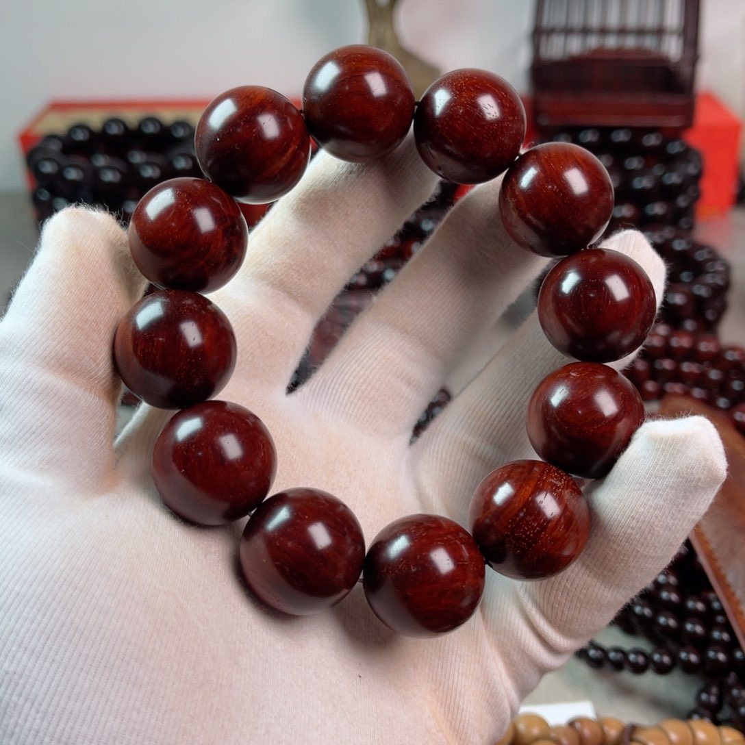 小叶紫檀手串/手链2.0高油密鱼鳞底