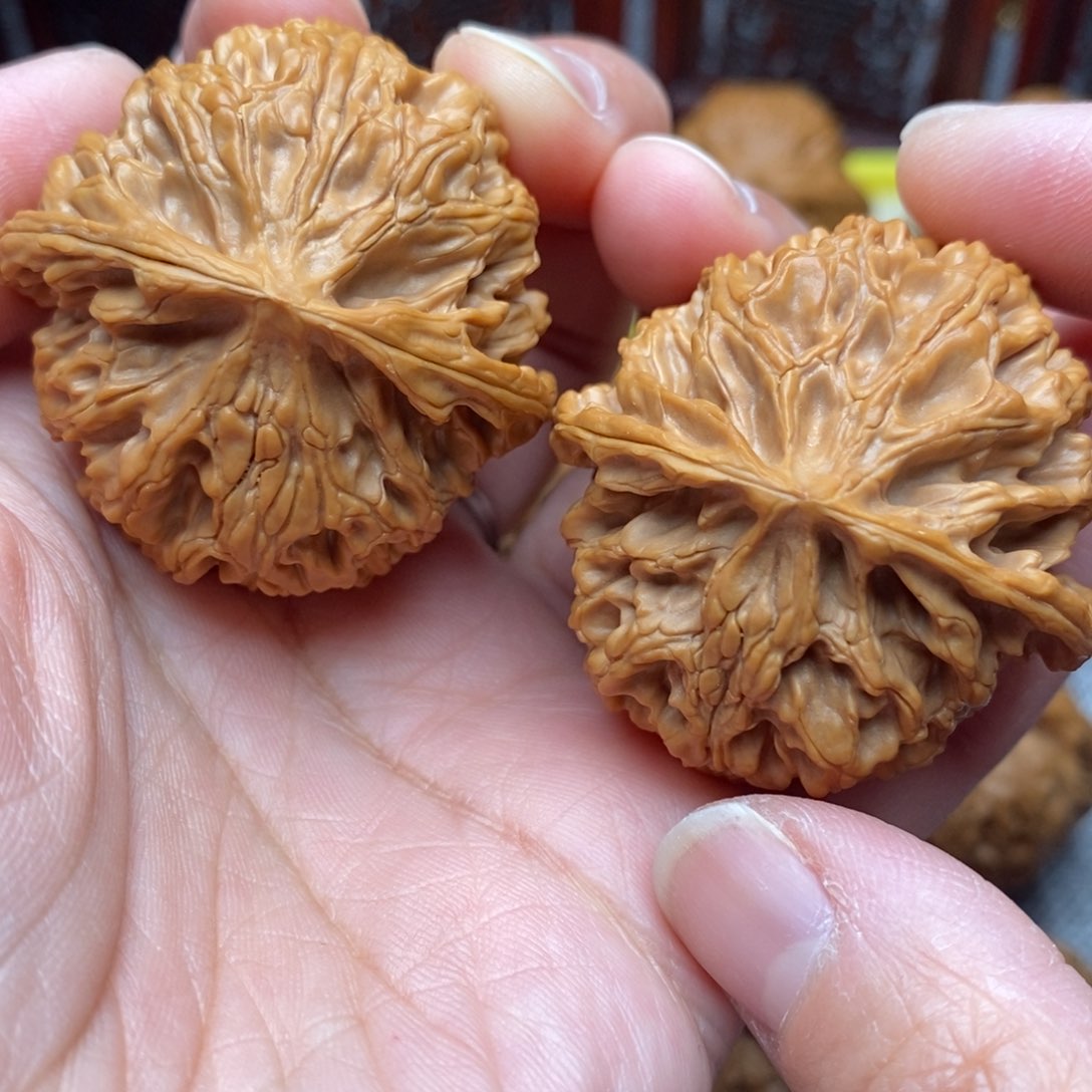 文玩核桃把件肉球毕业精品苹果边肚同尺41尺