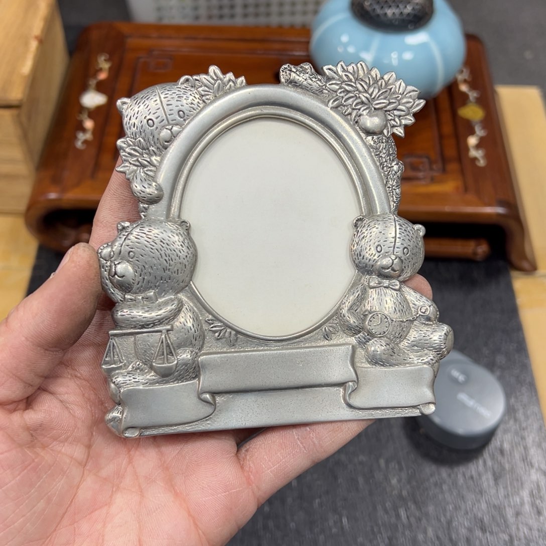 听***雨锡日本中古工艺品摆件