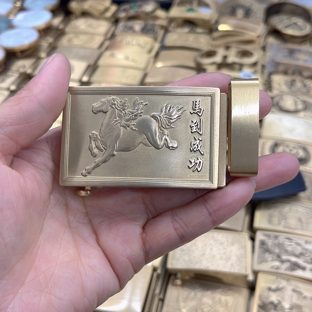 实心黄铜3.5宽自动扣