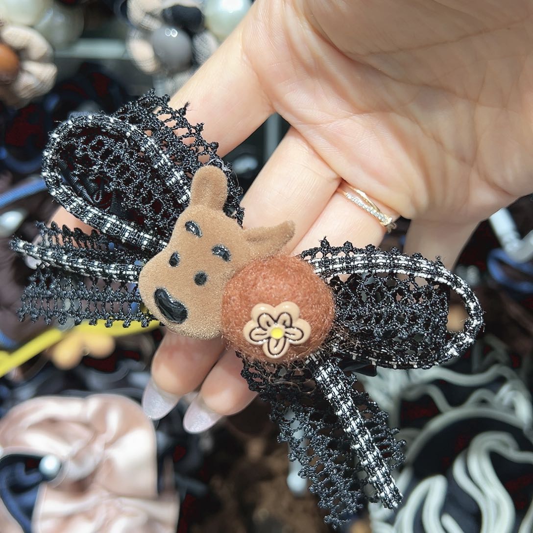 皮质铁合金泡菜小狗发圈