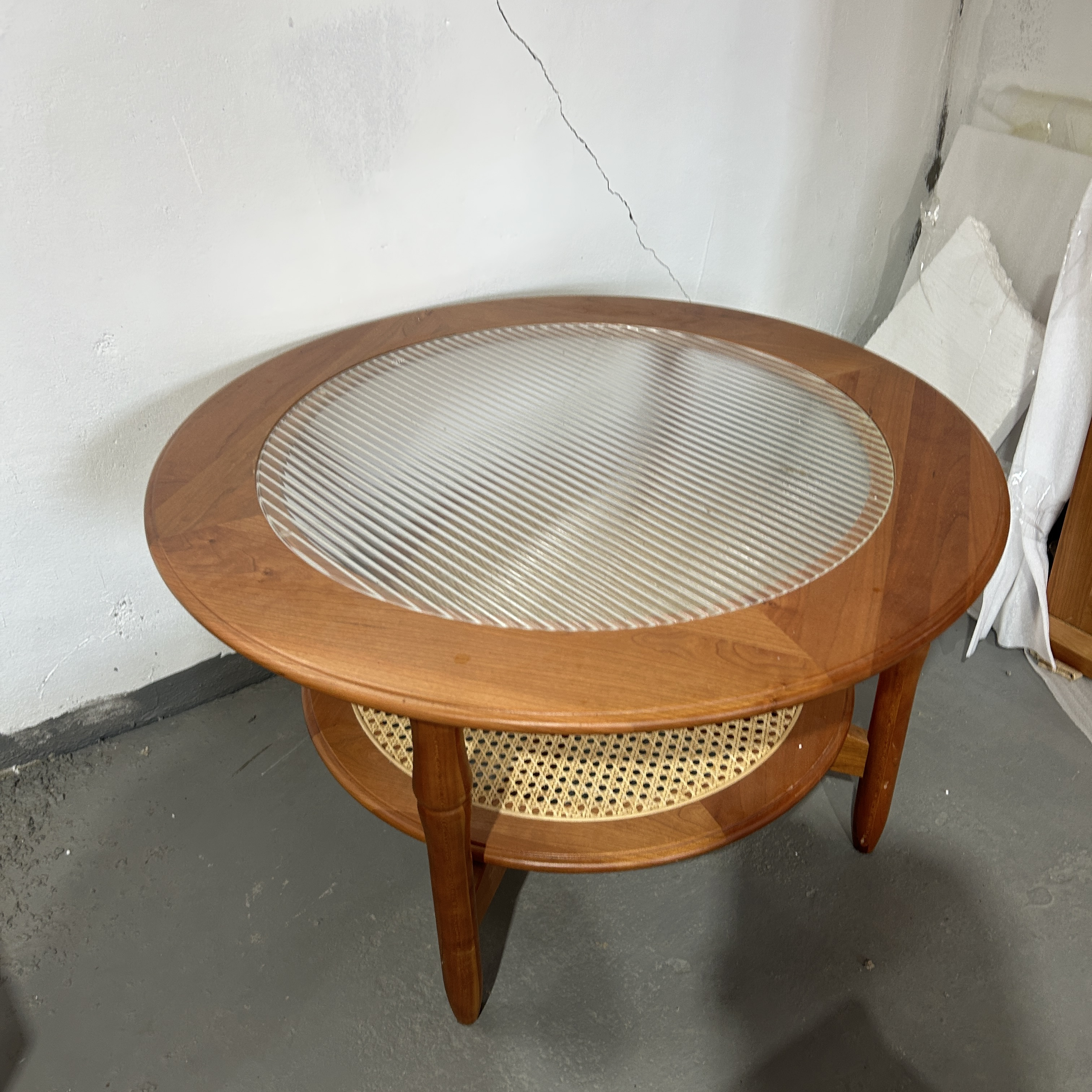 樱桃木圆茶几  80*46 瑕疵无售后