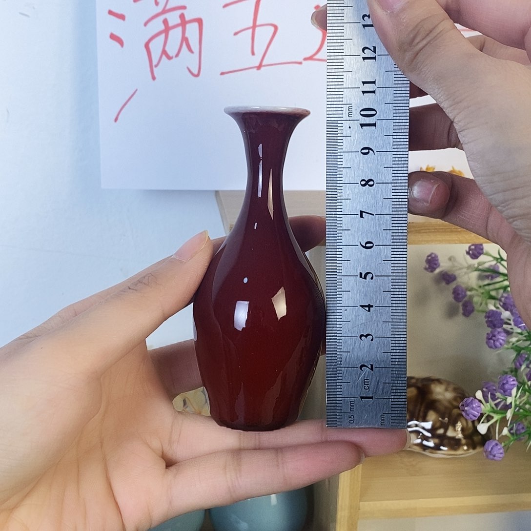 摆件景德镇高温陶瓷小花瓶