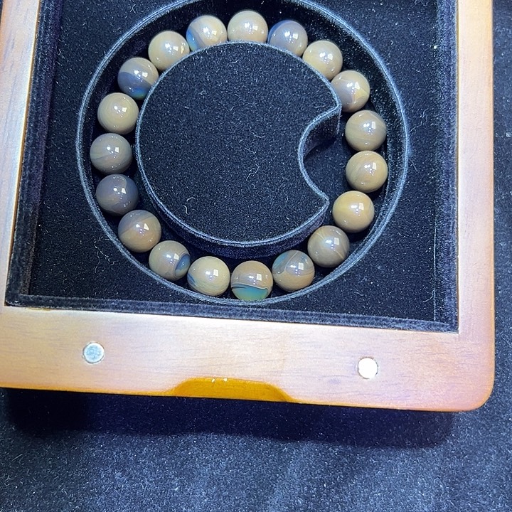 宜***静琥珀未镶嵌手链老油根手串