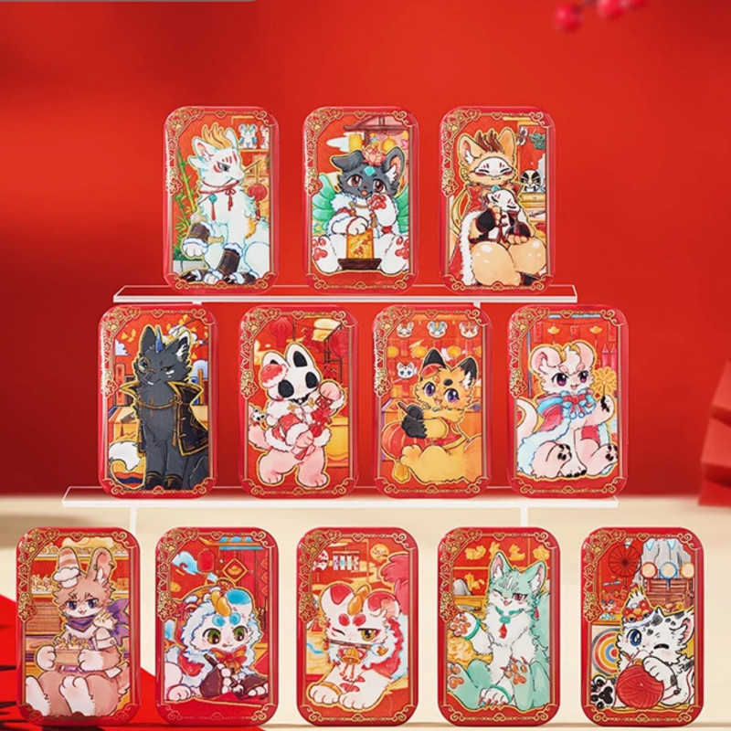 有兽焉-灯火映岁全系列-马口铁徽章冰箱贴立牌拍立得透卡色纸盲盒