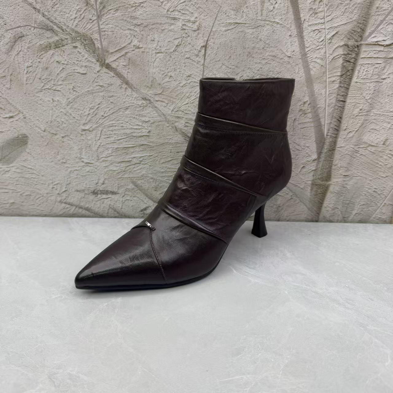 短靴女女靴子（羊皮）女 59-3942  咖色