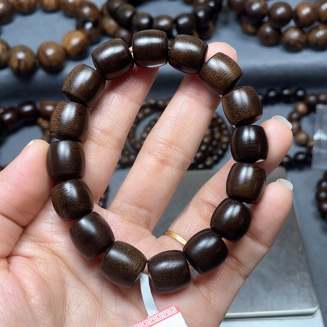 沉香手串芽庄白棋1.2