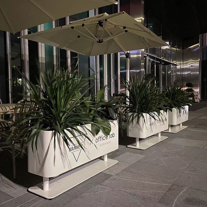 户外花箱奶茶店咖啡店外商业街广场花坛不锈可定制户外不锈钢花箱