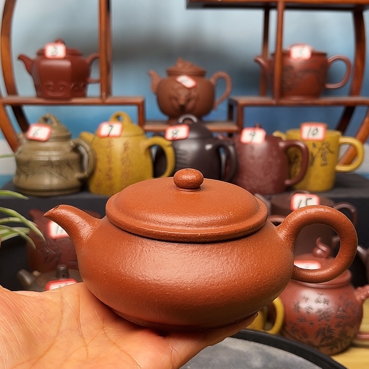 紫砂茶壶微瑕不带证书礼盒200cc