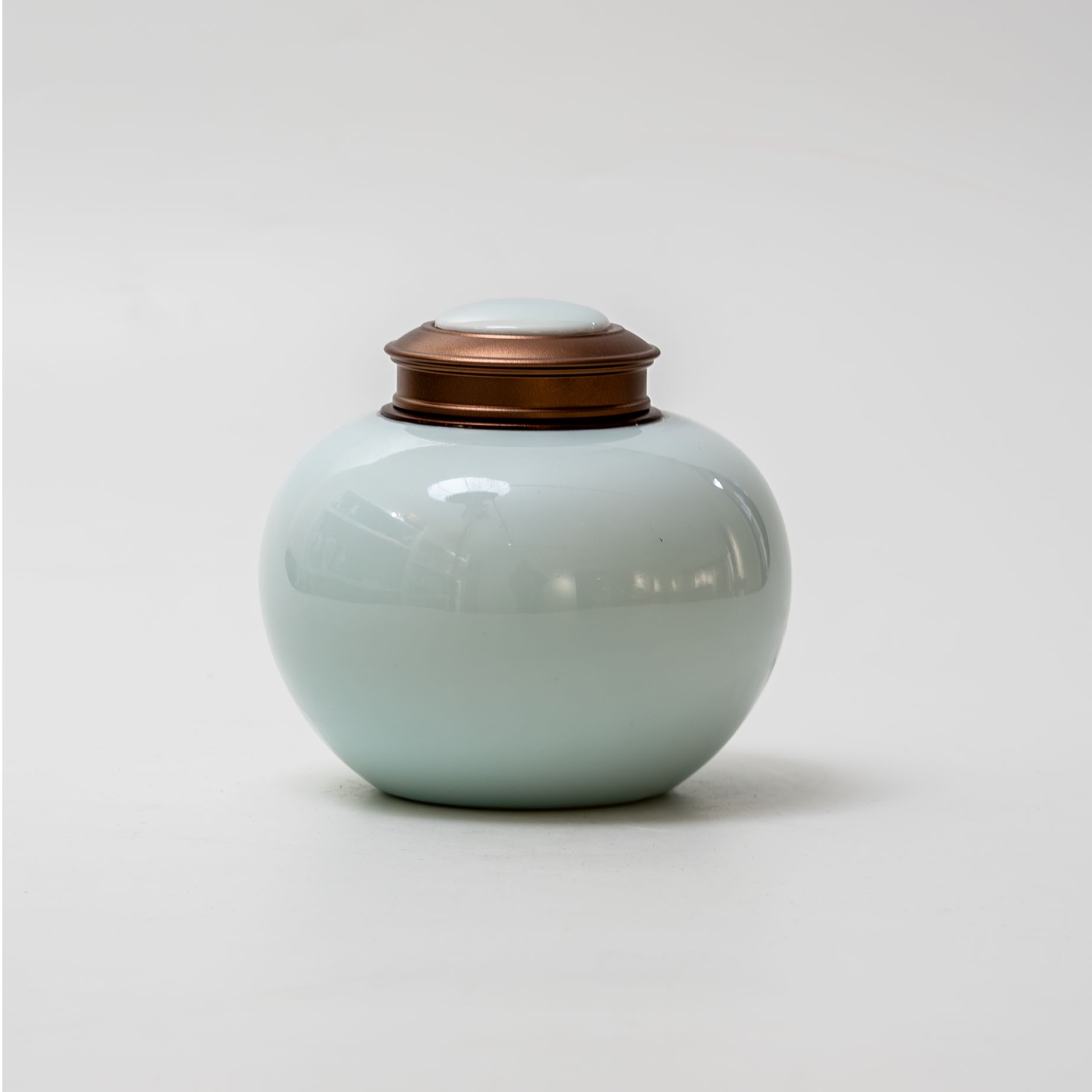 【景德贡品】影青茶叶罐（圆型）