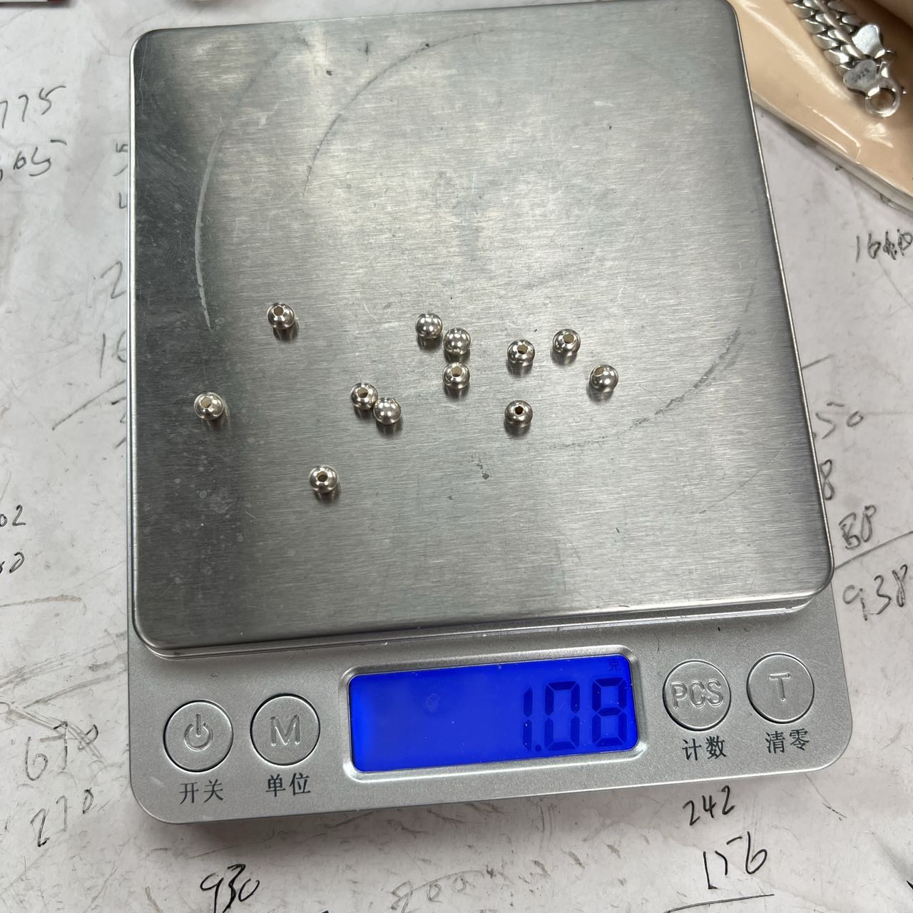 足银耳饰 爱敏纯银首饰银豆