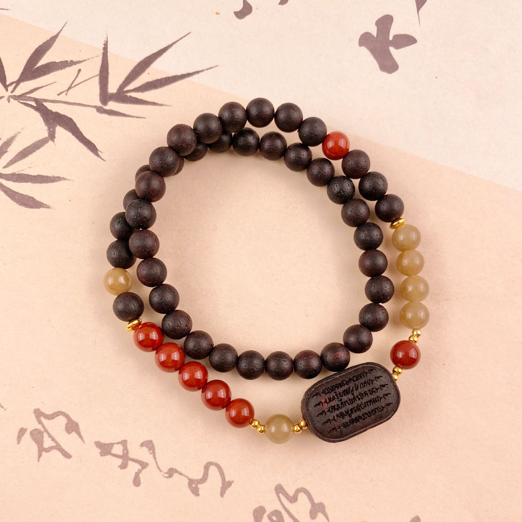 缅甸降真香6mm双圈五条牌手串手链