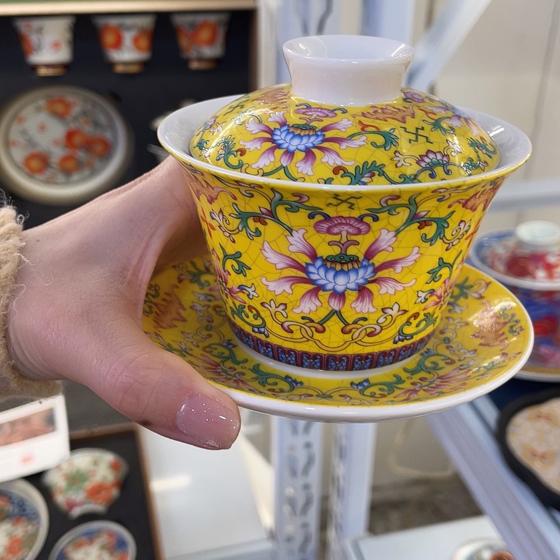 陶景德陶瓷盖碗茶具