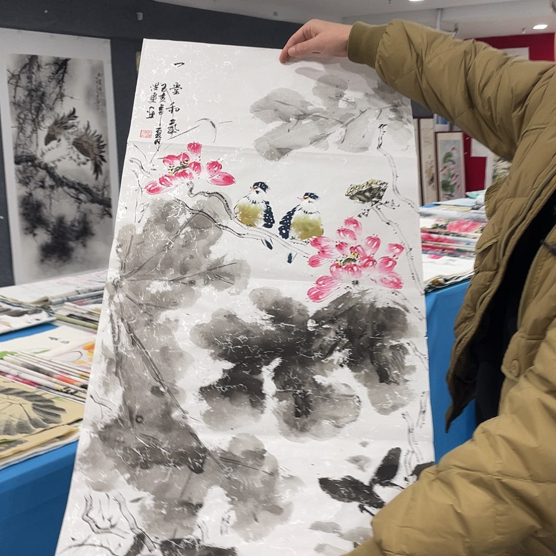 国画今天上午国画作品展示