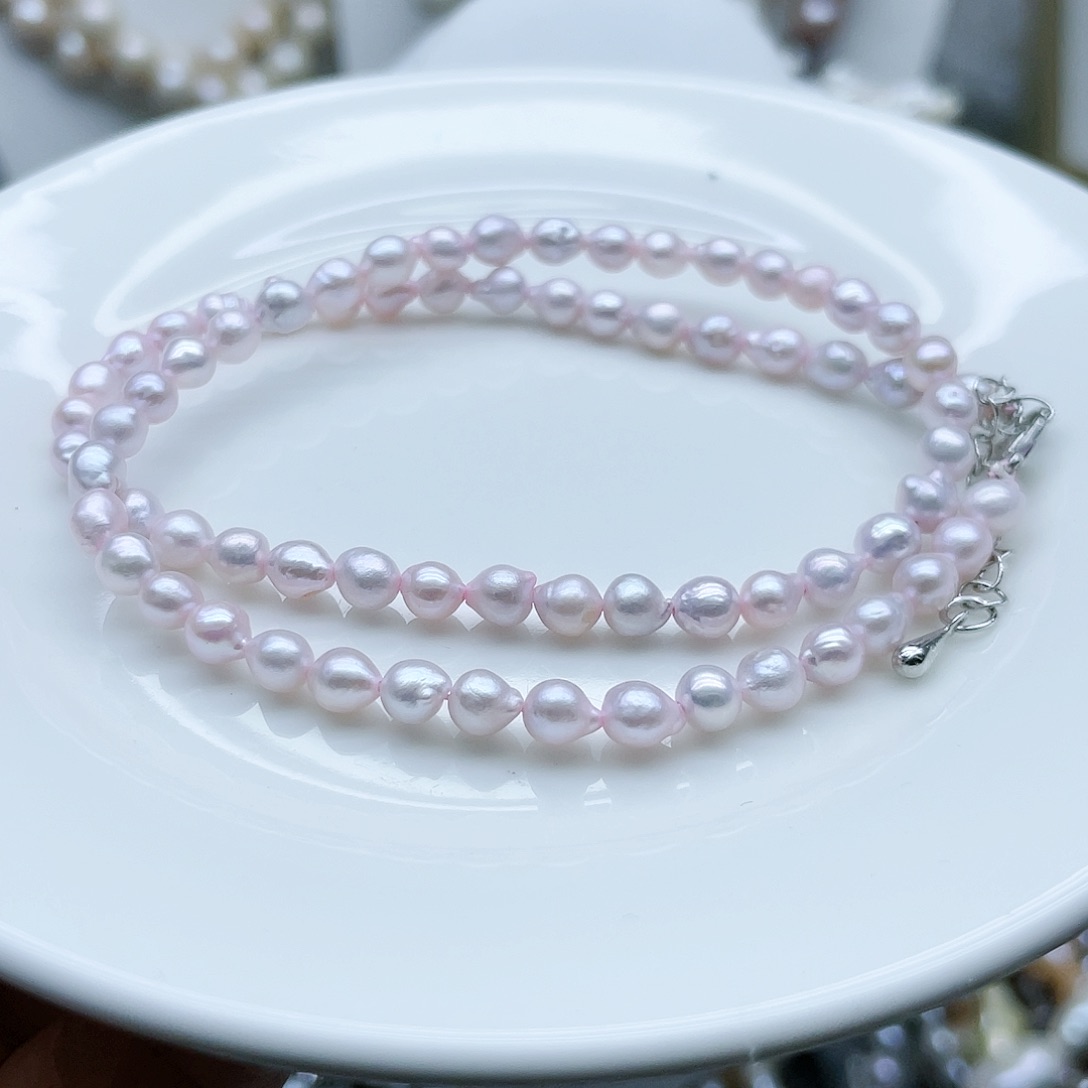 淡水珍珠颈饰钛钢