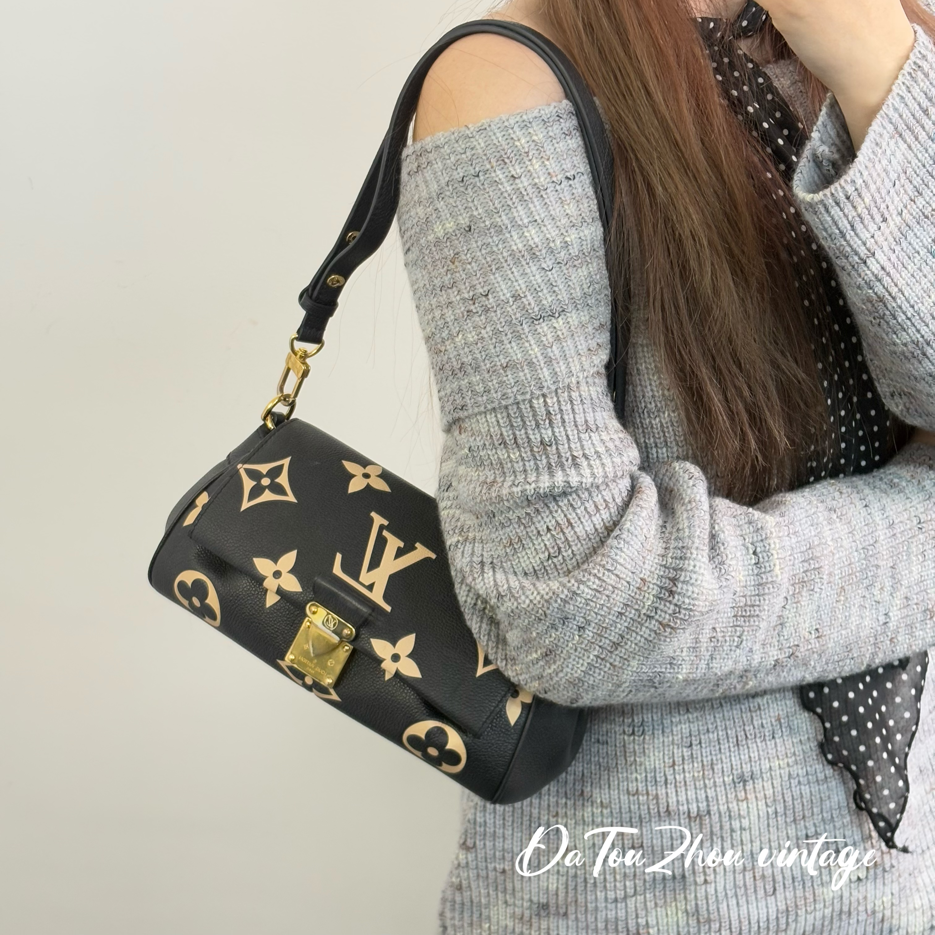 95新 LouisVuitton/路易威登 Favorit 黑白云朵包 单肩斜挎amr