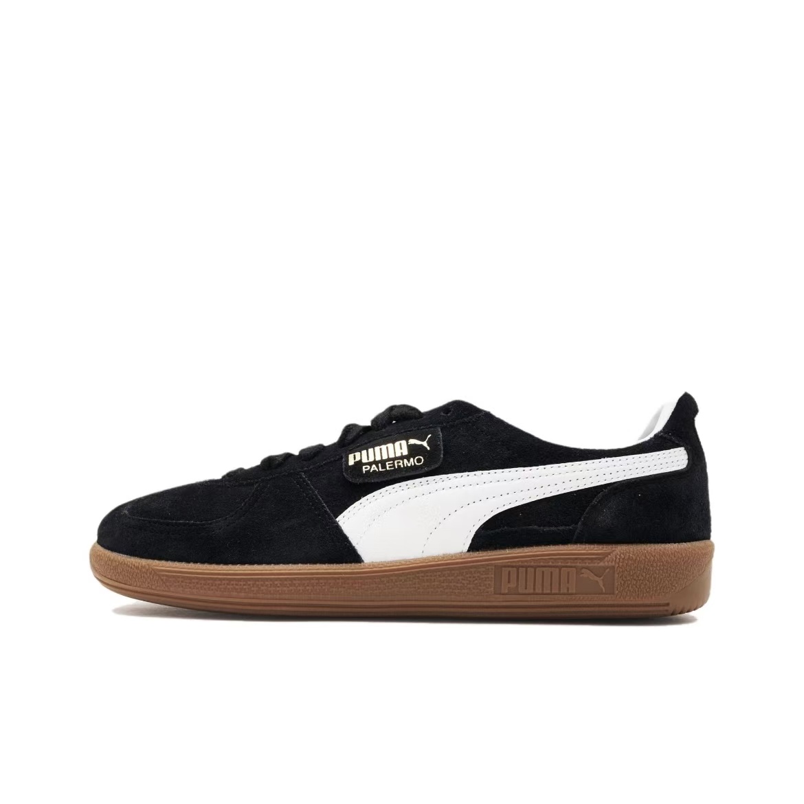 PUMA/彪马Palermo绒面革百搭休闲低帮板鞋 男女同款 黑白色 无盒