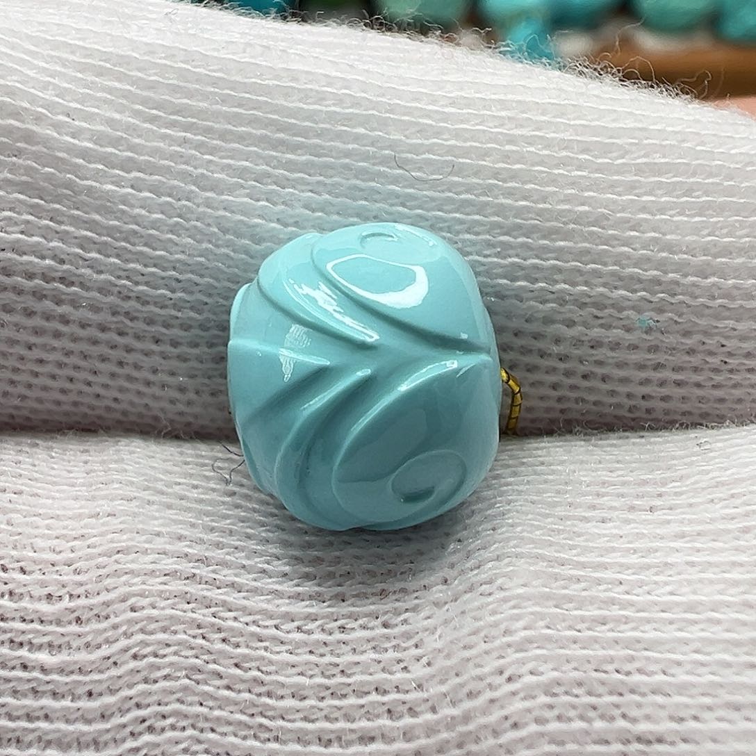 绿松石博古珠 未镶嵌