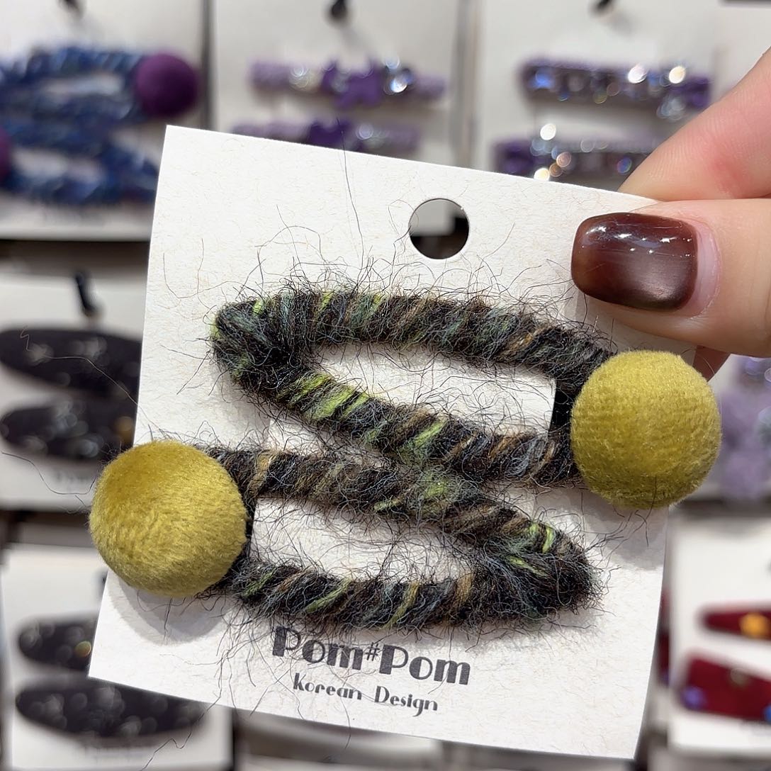 布艺铁合金绿色球球一对