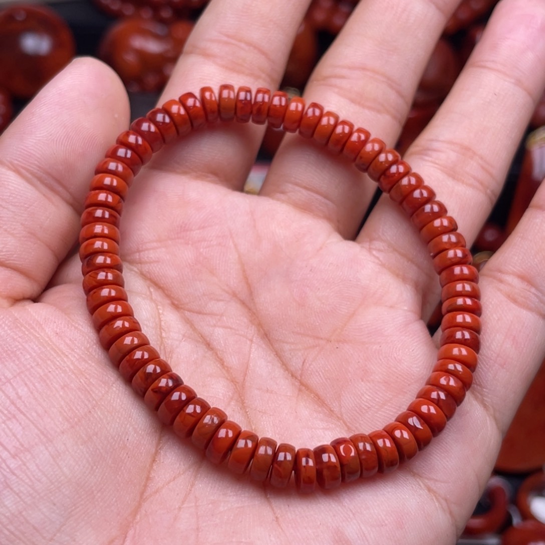 南红玛瑙珠宝奇石未镶嵌单圈