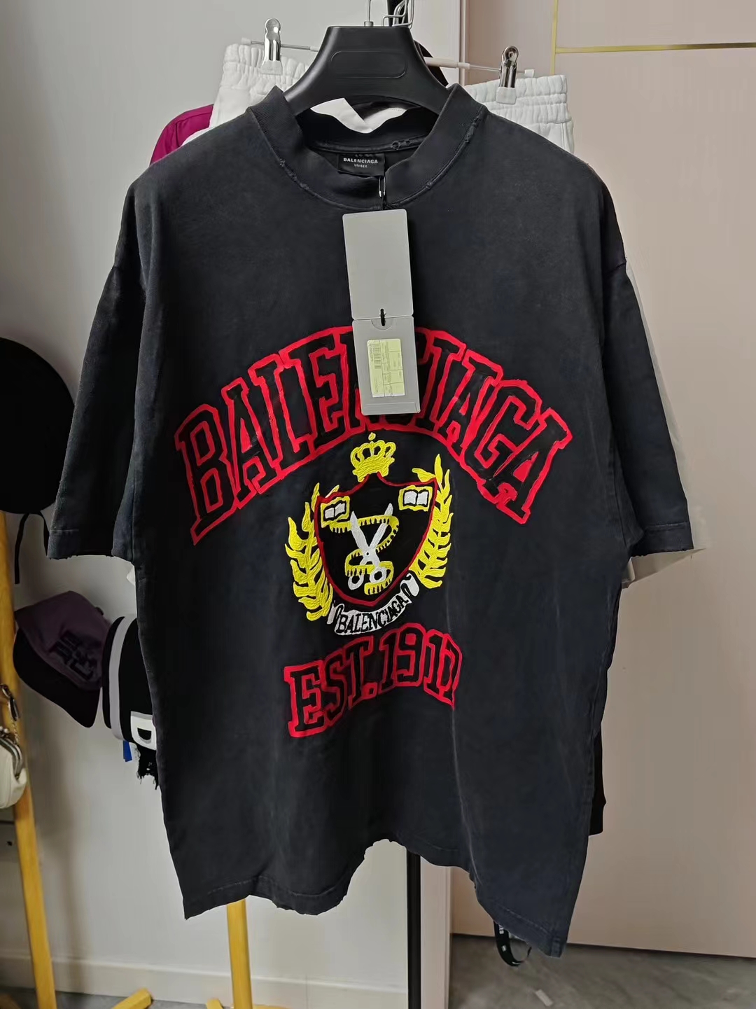 全新未使用 Balenciaga/巴黎世家 XS码 23剪刀短袖