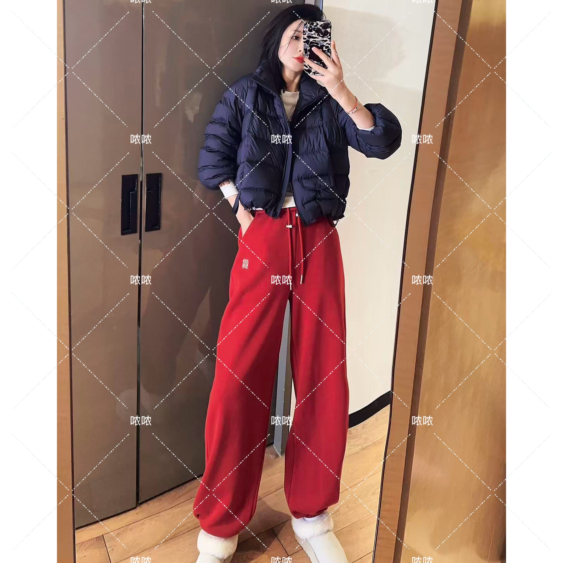 哝NONG【多色轻羽】-2025秋冬新款多色轻羽方块排骨羽绒服03992572