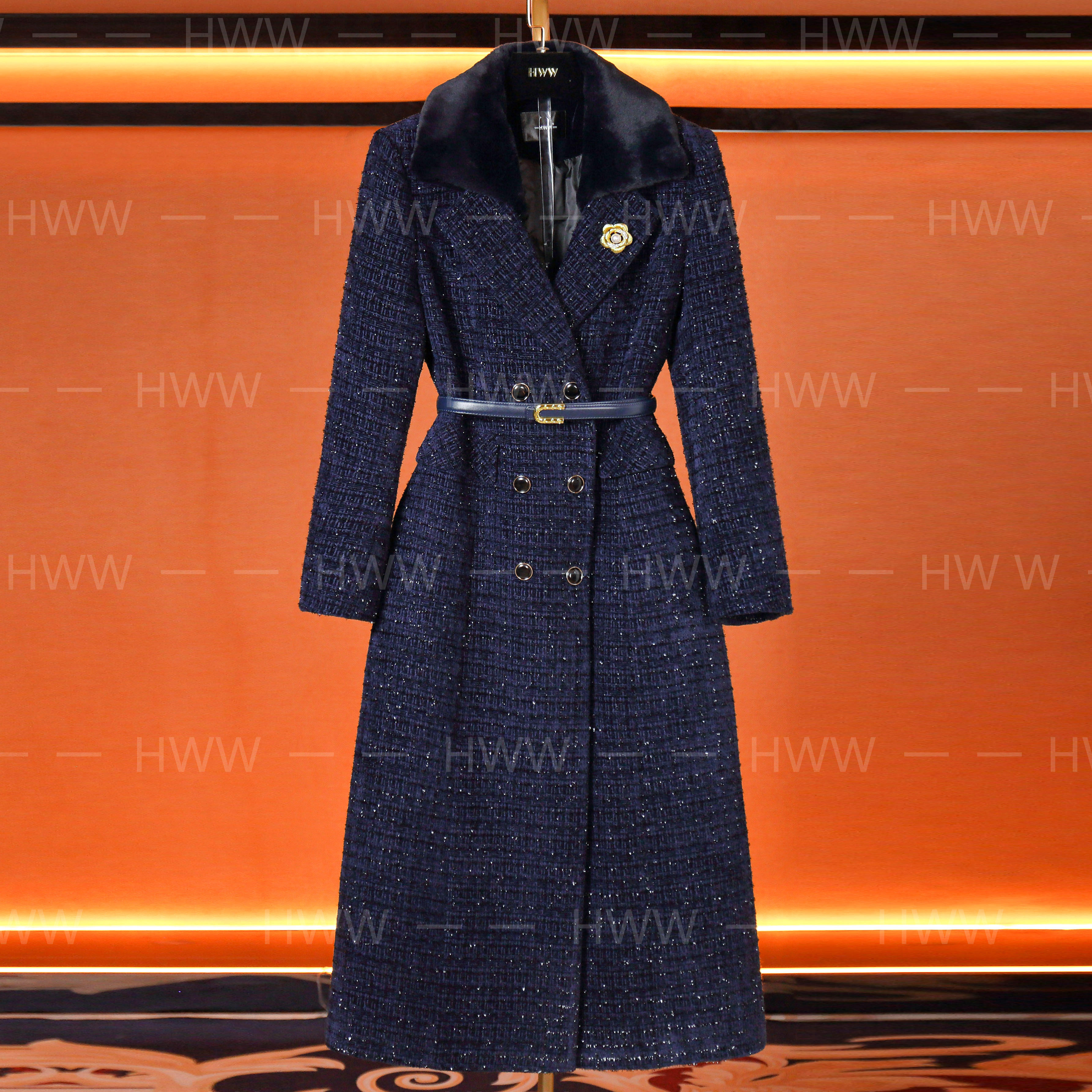 HWW90白鹅绒冬季轻奢气质时尚经典收腰显瘦鹅绒服DHZHJ406458