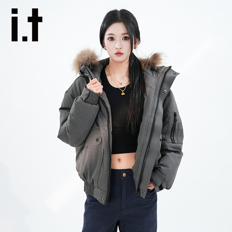 FIVE CM five centimetre羽绒服男女同款潮牌复古连帽时尚FJS5710